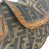 Fendi Zucca Brown Monogram Canvas FF Chef Shoulder Bag