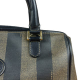 Fendi Vintage Pequin Stripped Mini Boston Bag