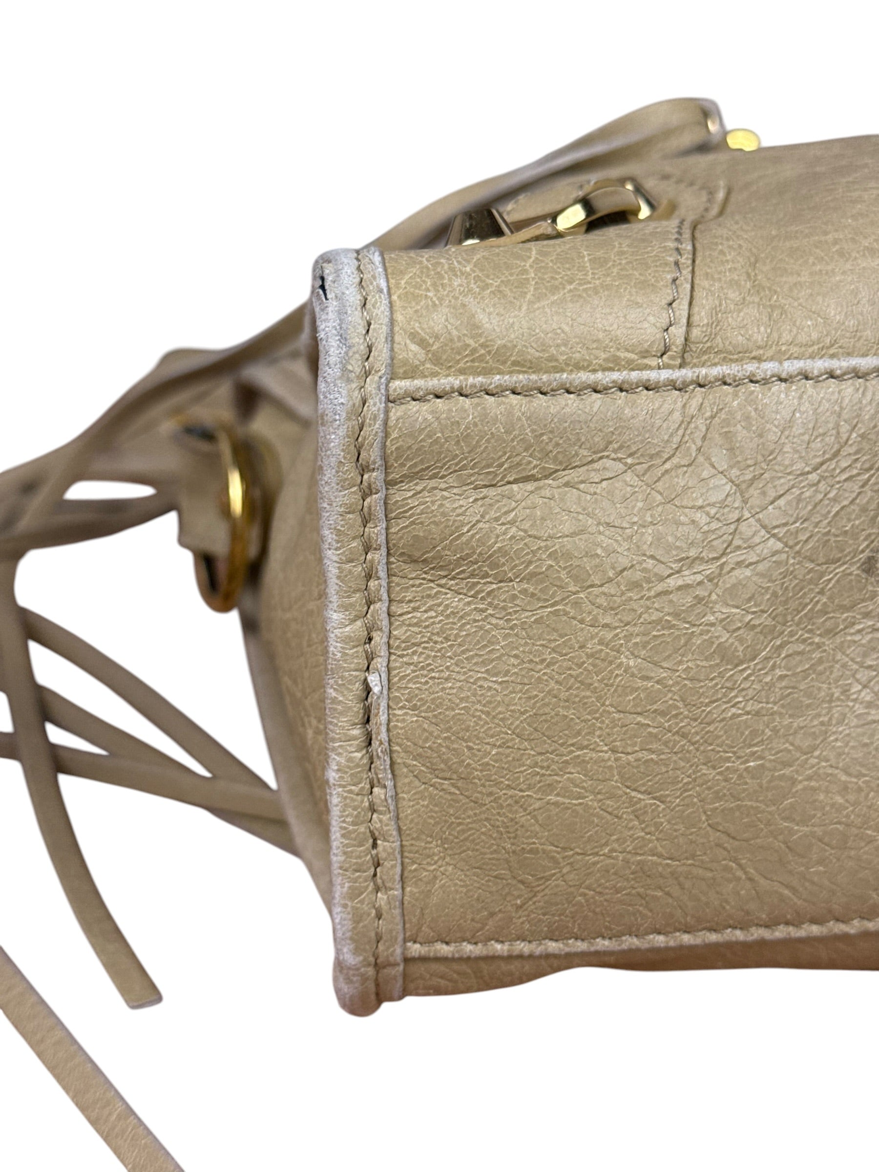 Balenciaga Beige Leather Le City Small Two-Way Bag