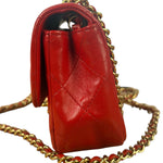 Chanel Red Lambskin Timeless Small Shoulder Bag 2017