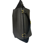 Celine Black Suede/Crocodile Embossed Leather Trapeze Two-Way Bag