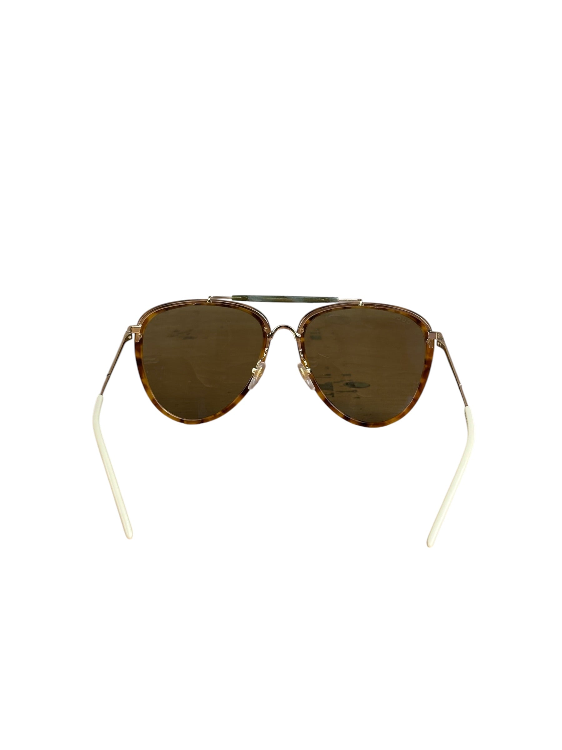 Gucci GG0672s Aviator Green Lenses Sunglasses