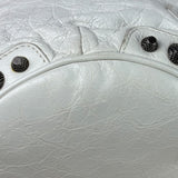 Balenciaga White Leather Le Cagole Bucket Shoulder Bag