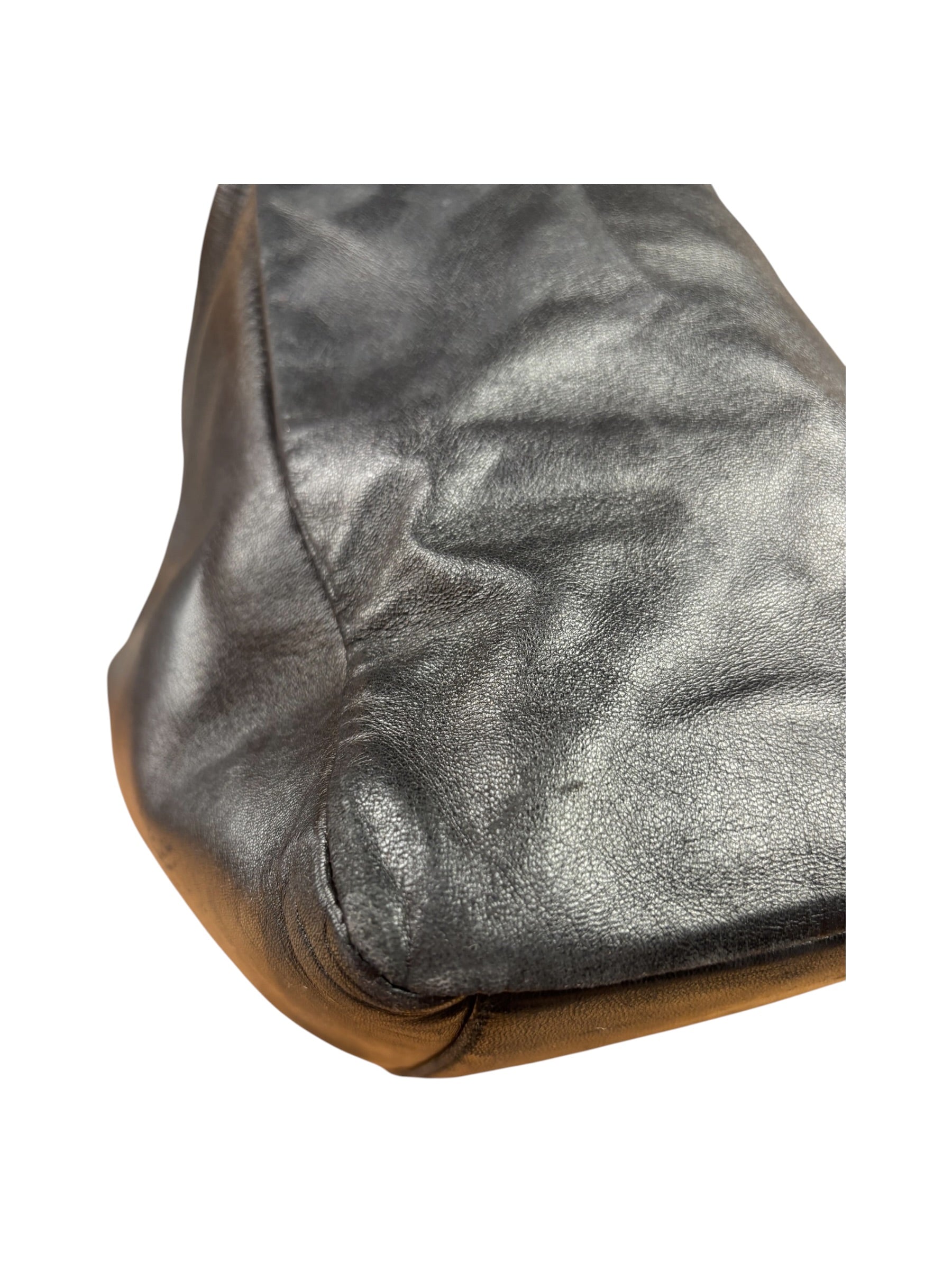 Prada Black Leather Tote Bag