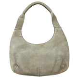Ferragamo Vintage Beige Suede Hobo Shoulder Bag
