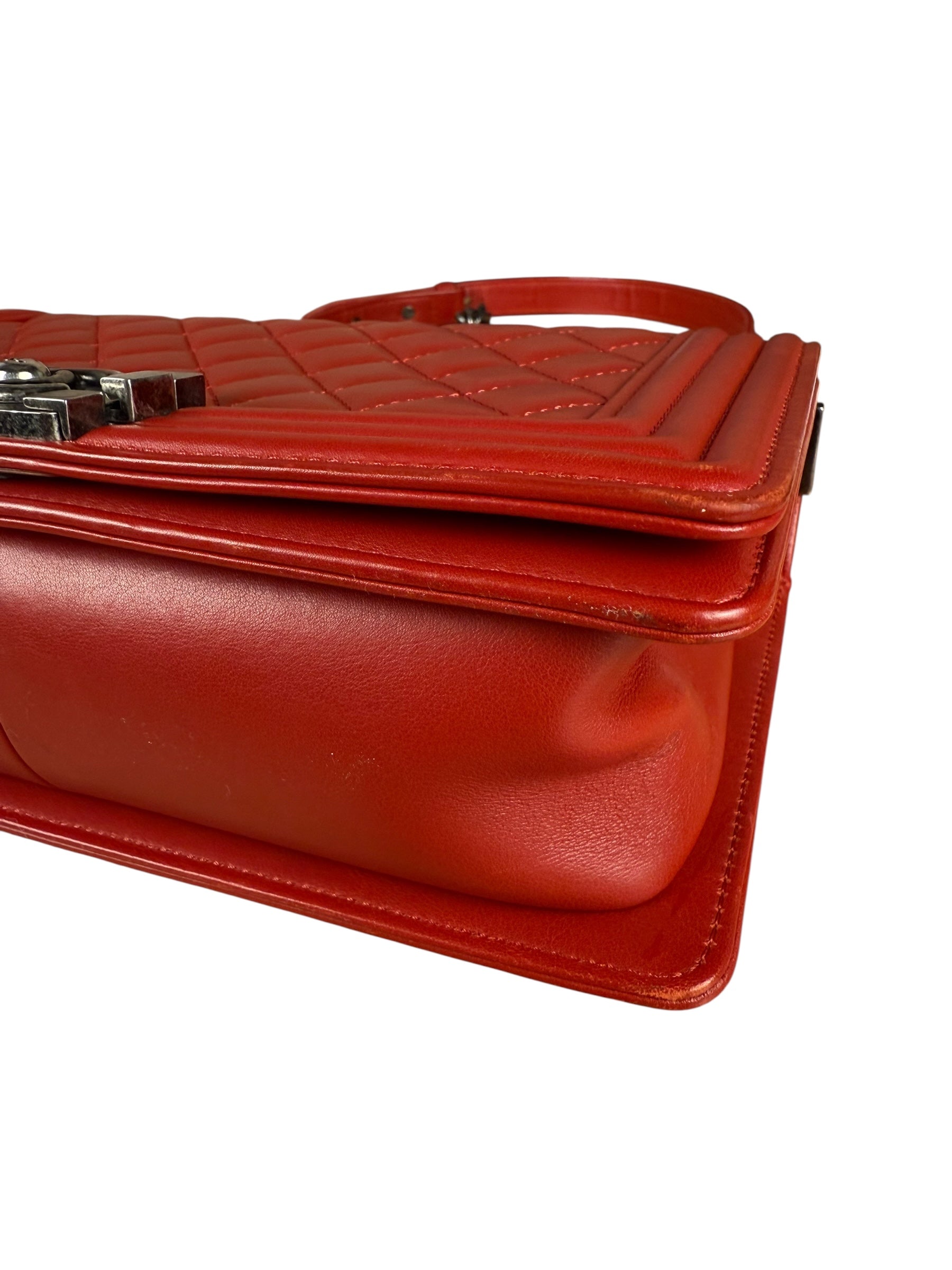 Chanel 2015 Red Medium Boy Bag