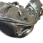 Balenciaga Silver Leather Le Cagole Shoulder Bag