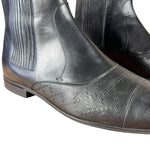 Gucci Black Imprime Pattern Leather Chelsea Boot