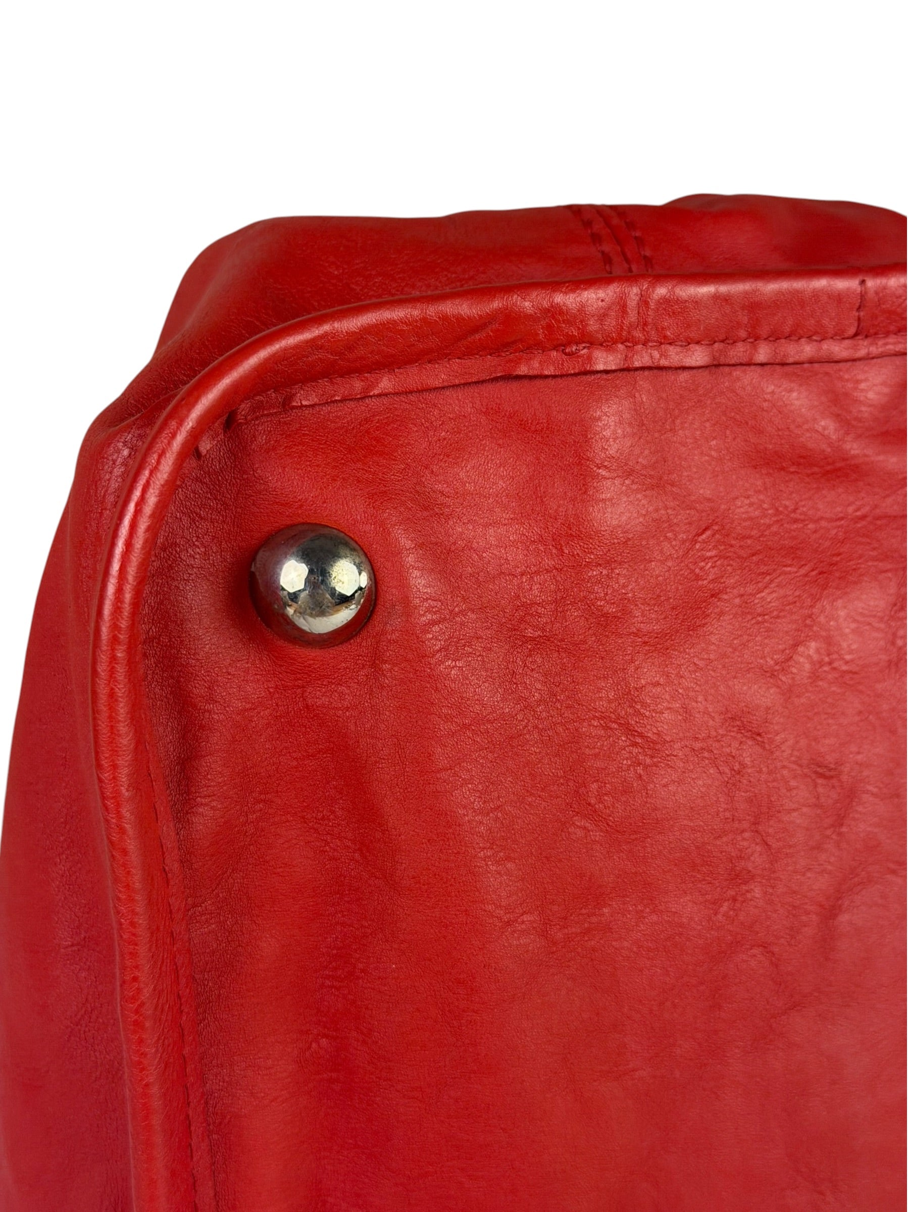 Chanel Red Quilted Leather Natural Beauty Chain Tote 2010