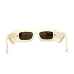 Gucci Large Frame Gold Logo Sunglasses