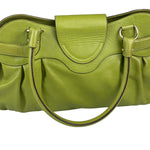 Salvatore Ferragamo Green Leather Marisa Shoulder Bag