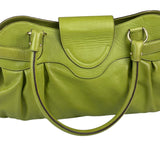 Salvatore Ferragamo Green Leather Marisa Shoulder Bag