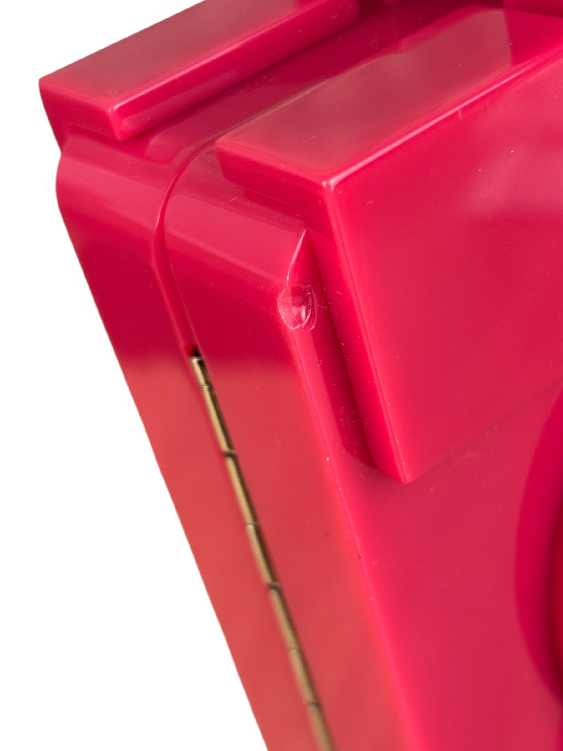 Chanel Rare Pink Plexi Brick Lego Clutch/Shoulder Bag 2014