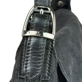 Gucci GG Vintage Black Horsebit Flap Shoulder Bag