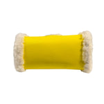 UGG x Telfar Yellow Patent Leather Fur Trim Small Shopper Crinkle In Taxi Tote