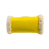 UGG x Telfar Yellow Patent Leather Fur Trim Small Shopper Crinkle In Taxi Tote