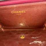 Chanel Black Diamond Stitch Lambskin Square Flap 1988