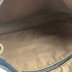 Bottega Veneta Navy Blue Leather Intrecciato Woven Flat Crossbody Bag