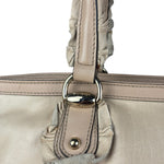 Gucci Vintage Beige Leather Ruched Handle Tote