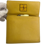 Yves Saint Laurent Yellow Leather Square Compact Wallet