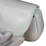 Gucci White Leather Bamboo Night Small Clutch/Pochette