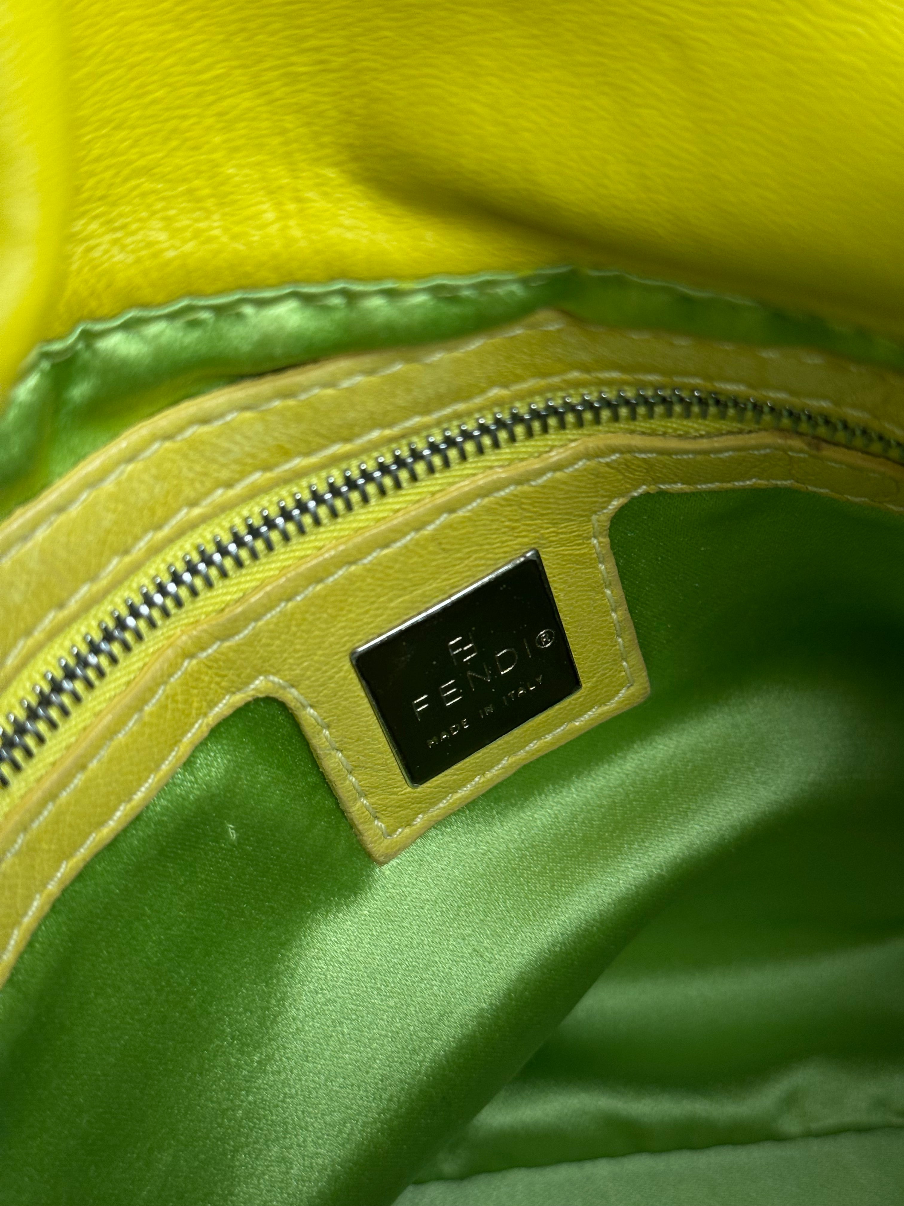 Fendi Yellow Leather Mamma Baguette