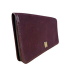 Christian Dior Vintage Canvas Maroon Long Wallet