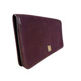 Christian Dior Vintage Canvas Maroon Long Wallet