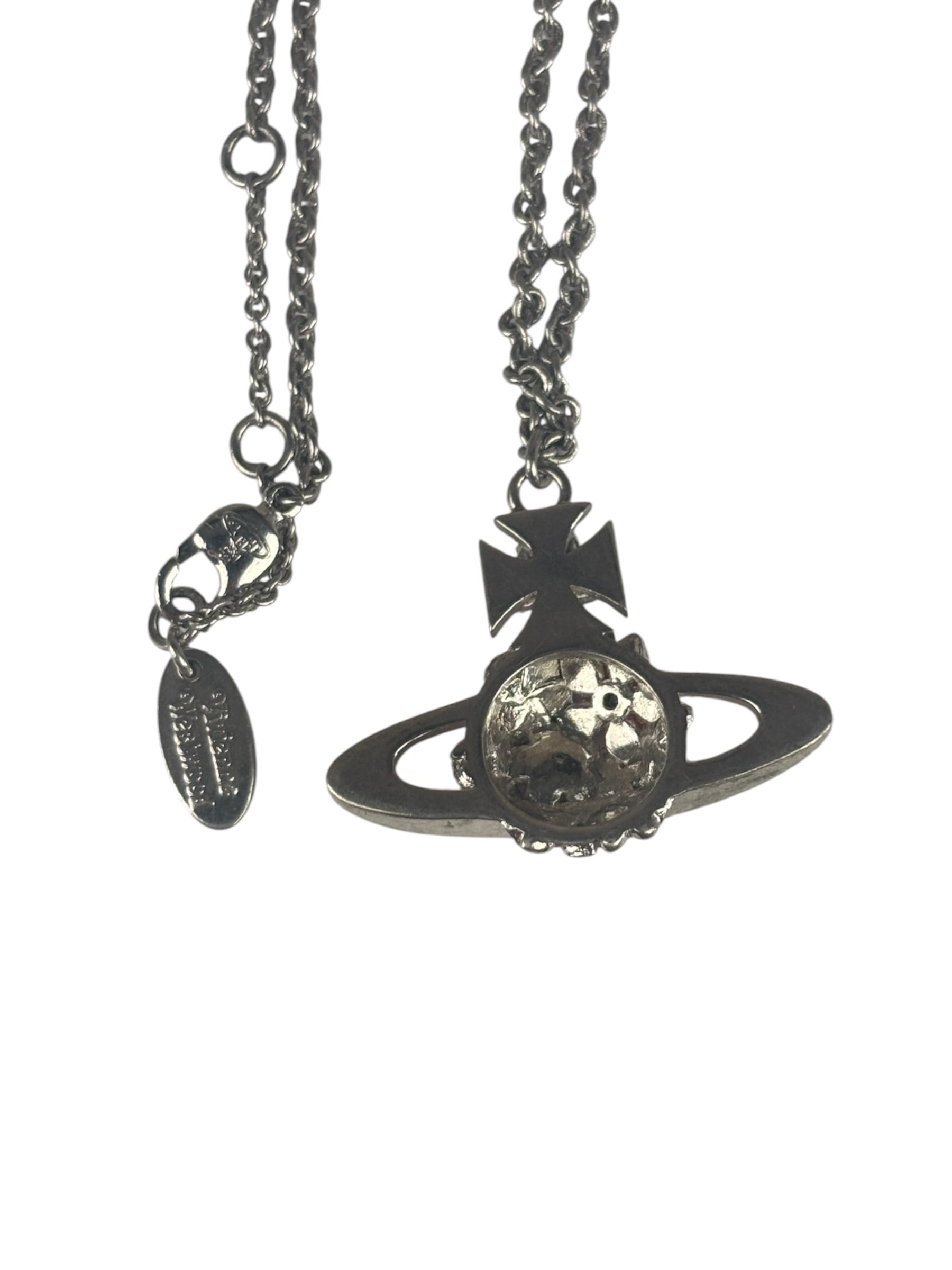 Vivienne Westwood Pink Flower Orb Pendant Necklace