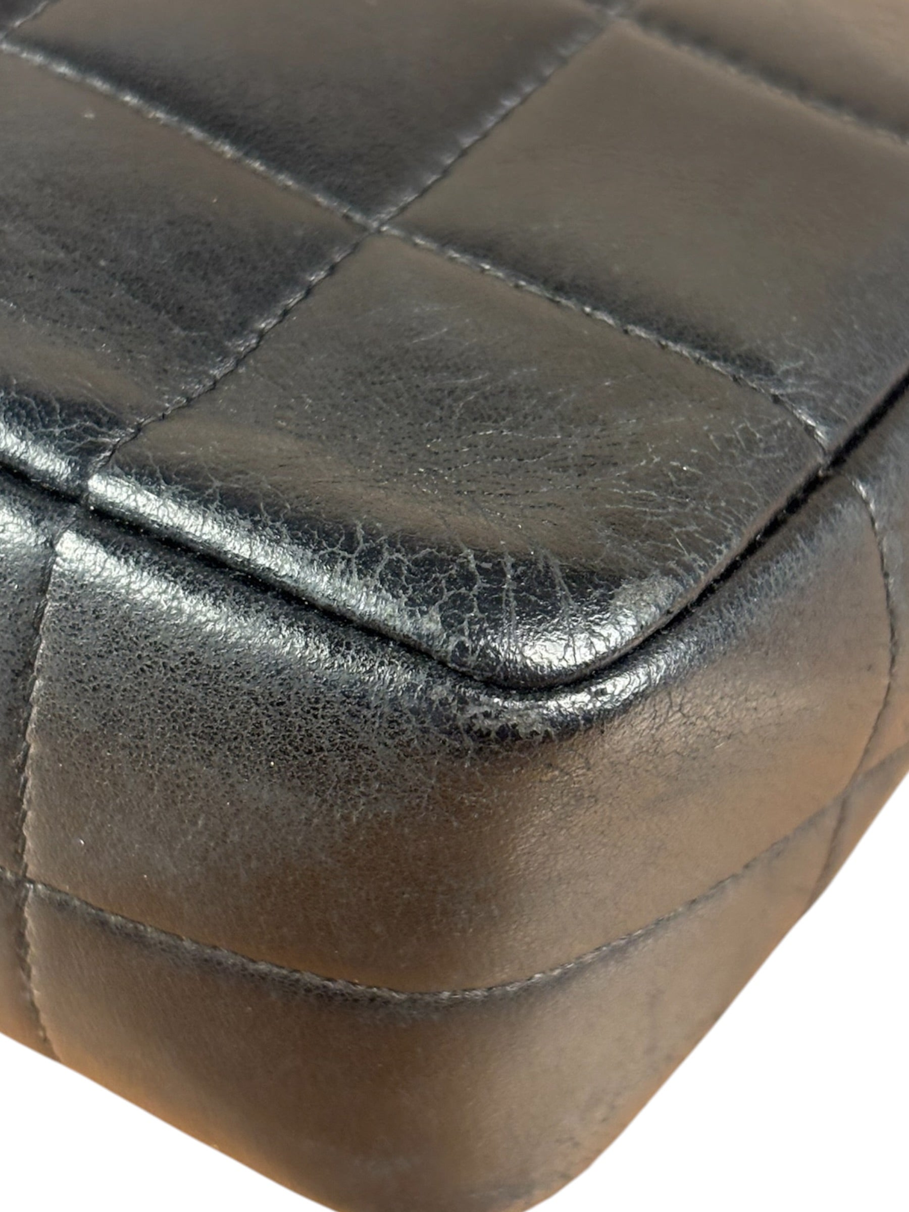 Chanel Black Lambskin Mini Chocolate Bar Flap Bag 2005