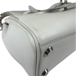 Balenciaga White Leather Bel Air Carry All Handbag