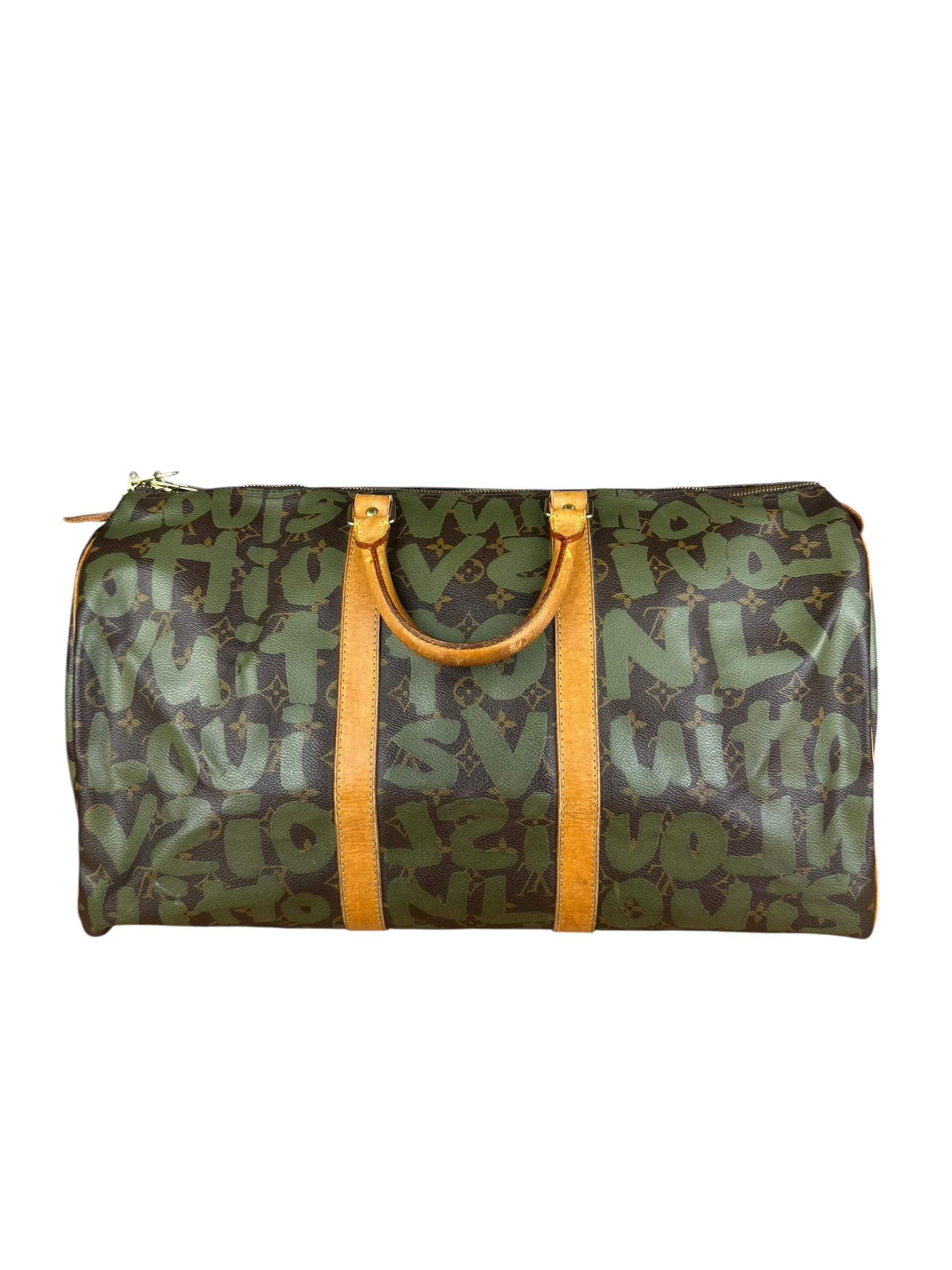Louis Vuitton Stephen Sprouse Limited Edition Graffiti Keepall 50 Green