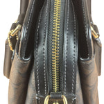 Coach Brown/Black Canvas Mini Darcie Carryall Two-Way Bag