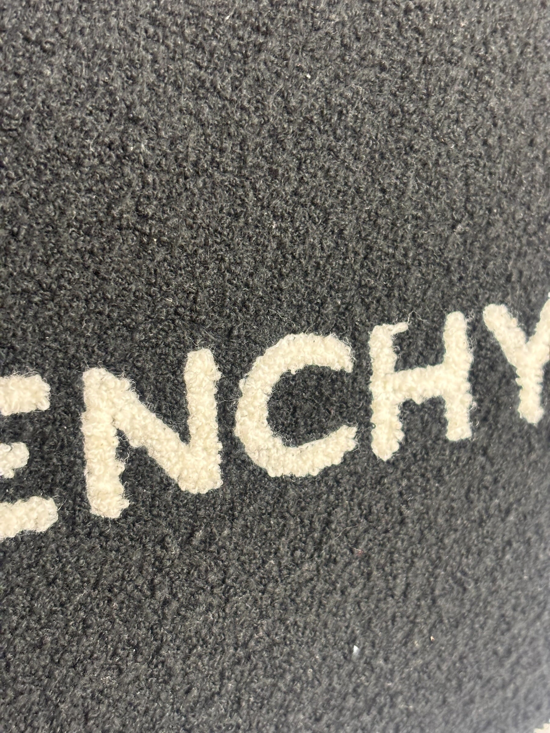Givenchy Black Wool/Leather Trim Pouch