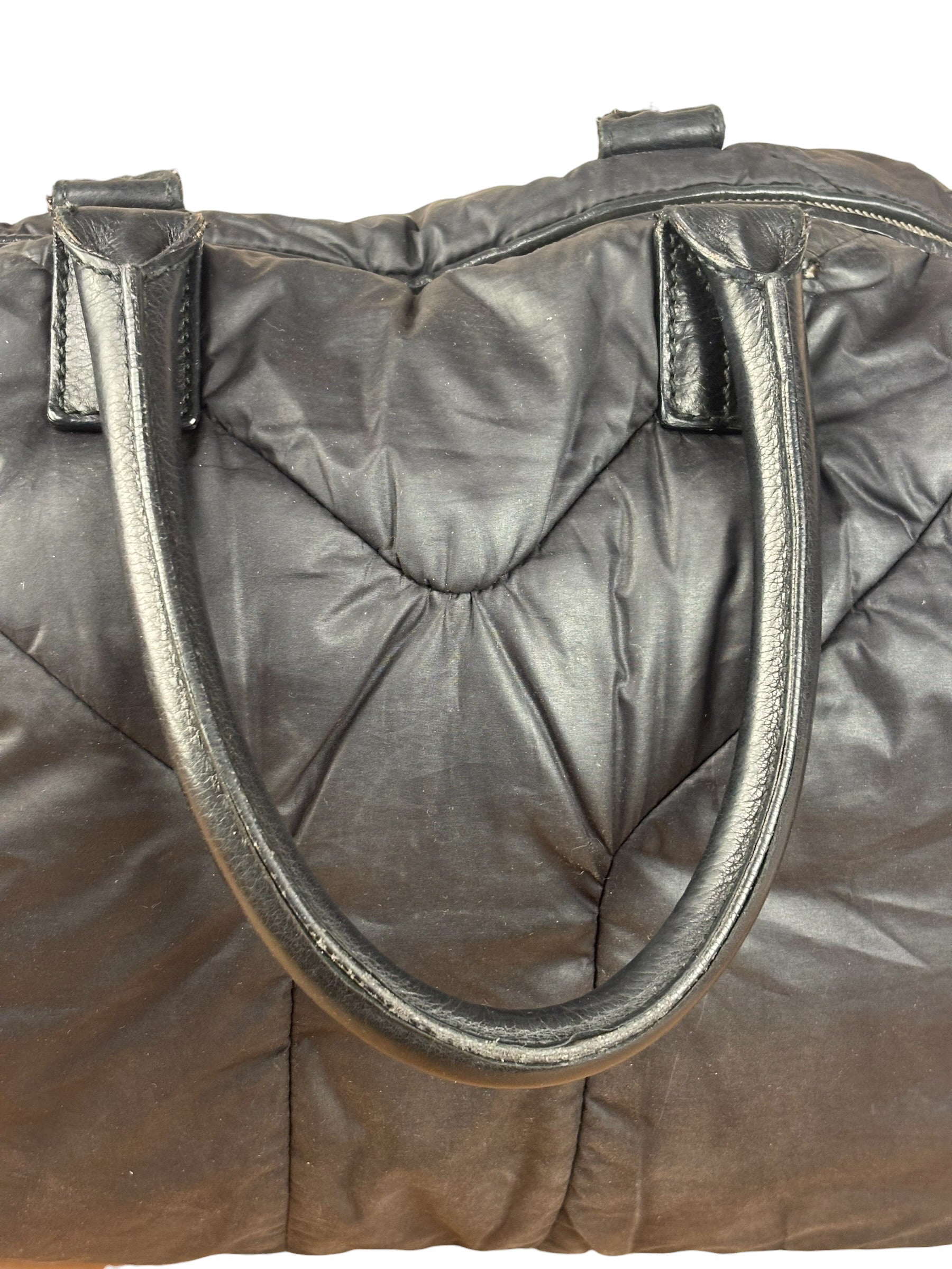 YSL Vintage Black Nylon Top Handle Bag