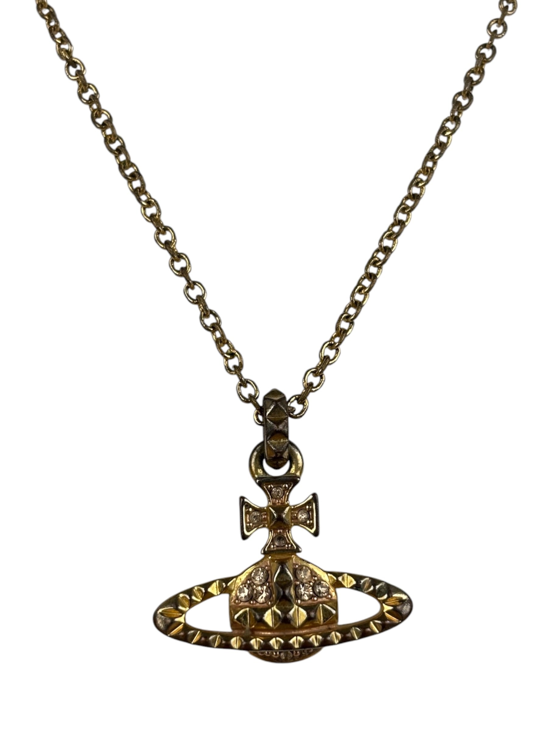 Vivienne Westwood Gold-Tone Orb Pendant Necklace