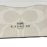 Coach Signature Canvas Card Case White