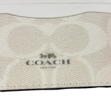 Coach Signature Canvas Card Case White