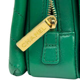 Chanel Green Lambskin Shoulder Bag 2018