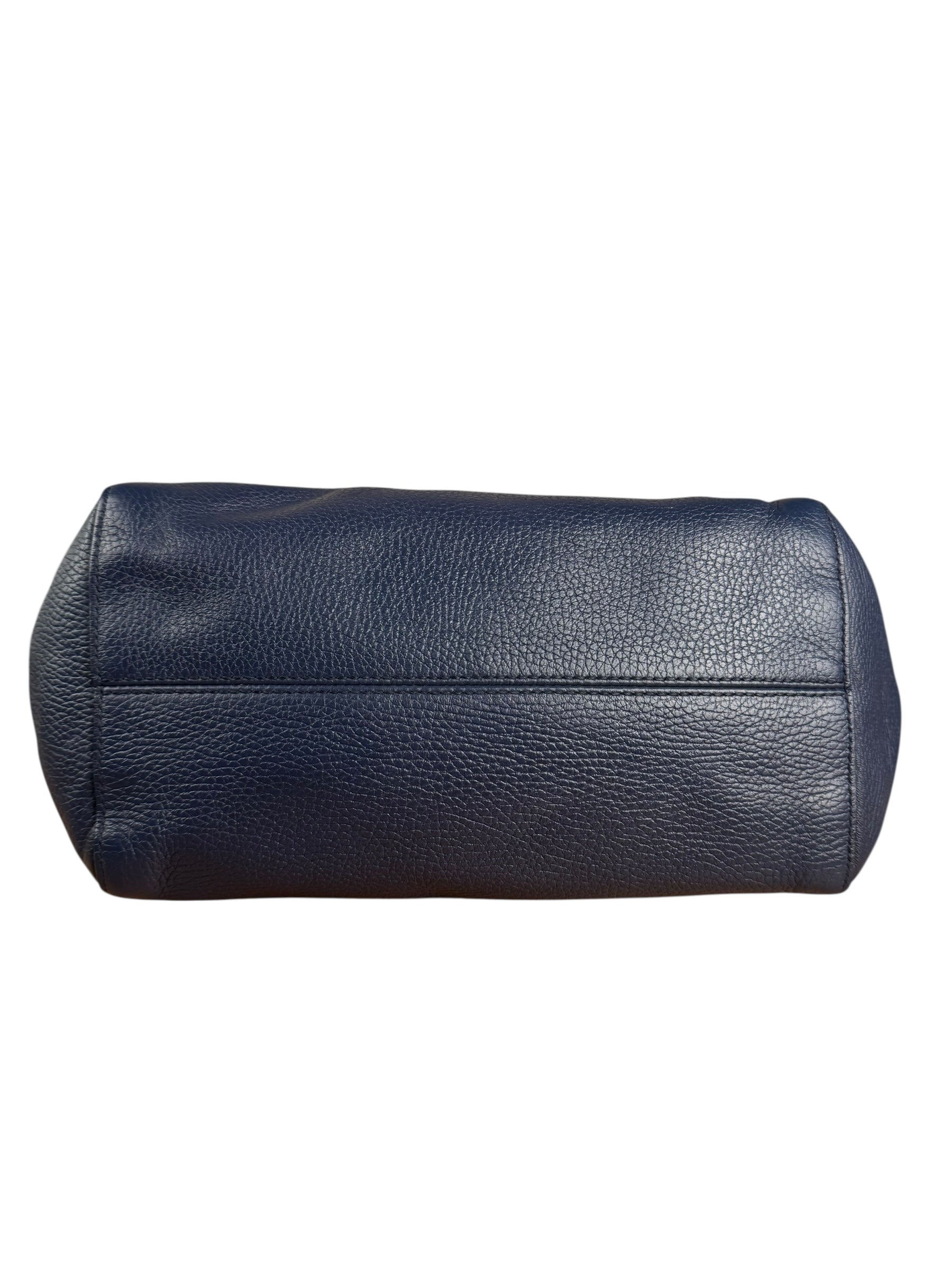 Gucci Blue Pebbled Leather Swinger Bag