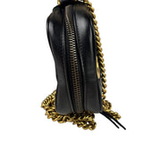 Gucci Black Leather Vertical Marmont Phone Crossbody Bag