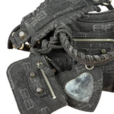 Balenciaga Neo Cagole City Bag Washed Denim