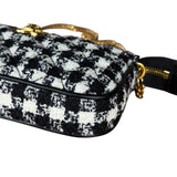 Versace Black/White Tweed Pochette