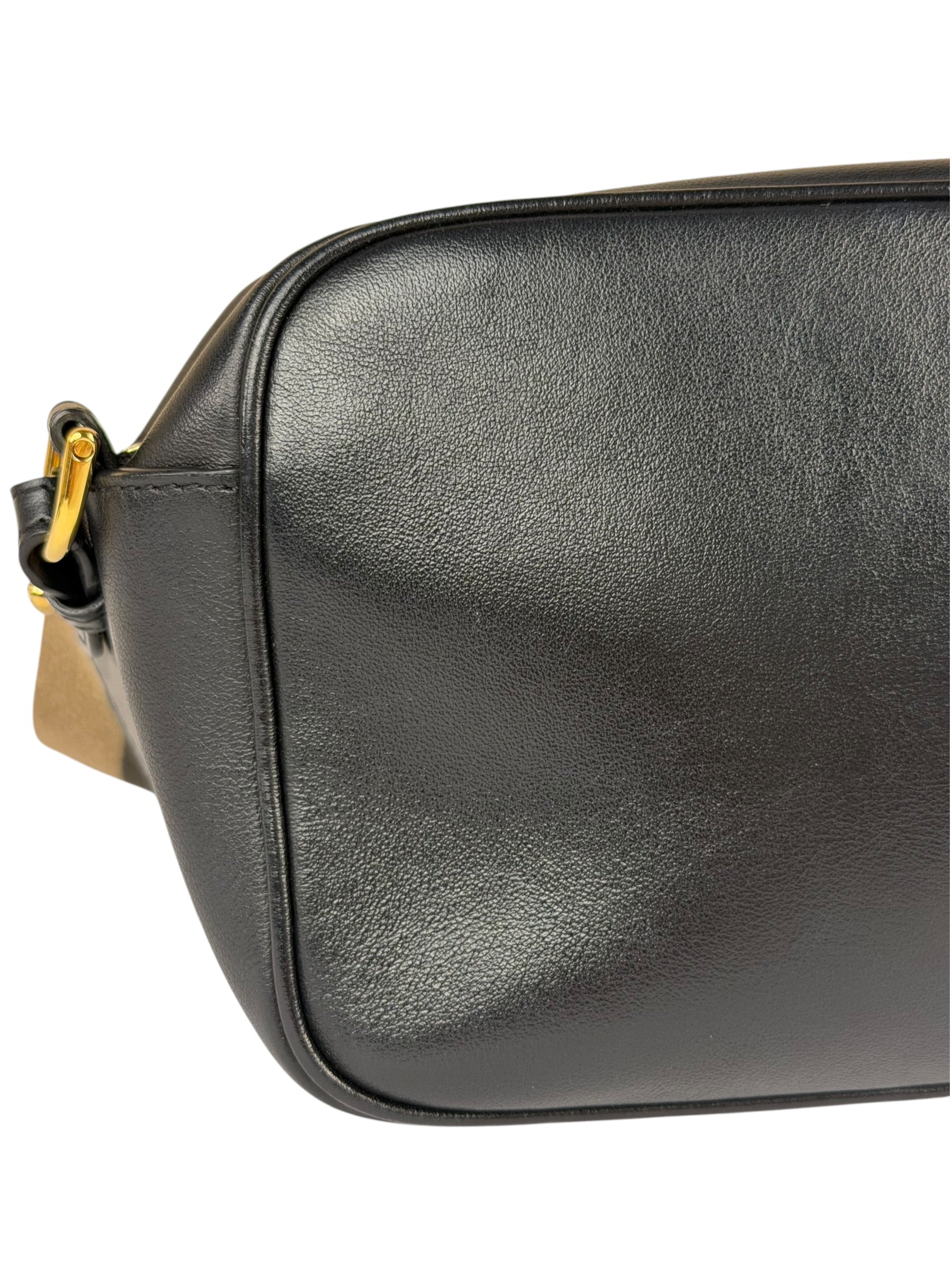 Fendi Black Leather Camera Crossbody