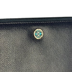 Chanel Navy Blue Long Zip Wallet