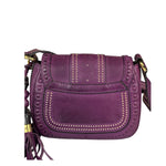 Gucci Vintage Purple Leather Small Snaffle Bit Shoulder Bag