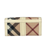 Burberry Cream Nova Check Penrose Continental Long Wallet