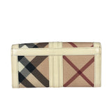 Burberry Cream Nova Check Penrose Continental Long Wallet