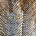 Vintage Brown Chevron Mink Fur Coat