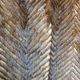 Vintage Brown Chevron Mink Fur Coat